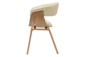 SCAUN DINING, ORGANIC, PIELE ECO SI FURNIR DE STEJAR, CULOARE BEJ, ARTIM GROUP SELECTION - Img 2