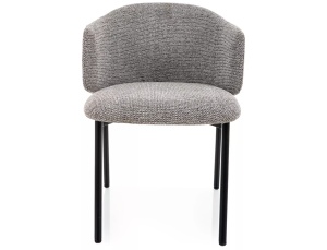 SCAUN DINING, OSAKA, CULOARE GRI 254/NEGRU, TAPITERIE DIN TEXTIL, STIL MODERN - Img 2