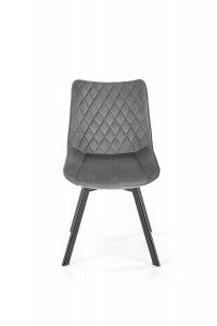 SCAUN DINING PIVOTANT K520, GRI/NEGRU, TAPITERIE DIN CATIFEA SI PICIOARE DIN METAL , STIL MODERN - Img 4