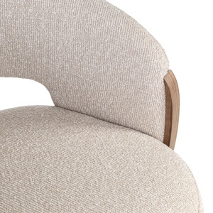 SCAUN DINING POLLUX, REALIZAT DIN METAL, LEMN DE FAG SI TEXTIL, CULOARE MARO/BEJ, DESIGN DEOSEBIT, RICHMOND INTERIORS - Img 3