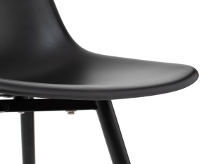 SCAUN DINING RESOL NEGRU, CU SEZUT DIN POLIPROPILENA SI PICIOARE DIN METAL, STIL MODERN - Img 4