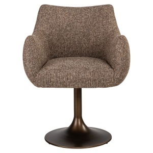 SCAUN DINING ROTATIV ALDO, REALIZAT DIN METAL, LEMN DE FAG SI TEXTIL, CULOARE MARO, DESIGN DEOSEBIT, RICHMOND INTERIORS