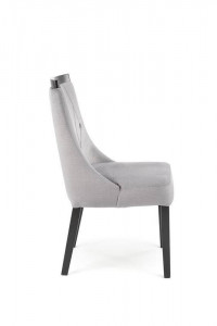 SCAUN DINING ROYAL, GRI MONOLITH 85/NEGRU, CU TAPITERIE DIN CATIFEA SI PICIOARE DIN LEMN MASIV, STIL CLASIC, HALMAR - Img 6