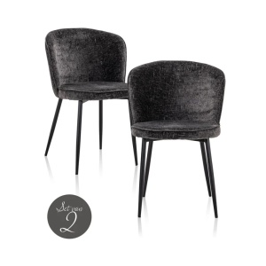 SCAUN DINING SANDY GRAPHITE, S4730, CONFECTIONAT DIN 100% POLIESTER, METAL, SPUMA SI PLACAJ, RICHMOND INTERIORS