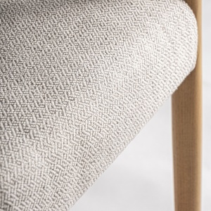 SCAUN DINING STAPLE, DIN LEMN DE FRASIN SI TEXTIL BEJ, DESIGN CONTEMPORAN, VICAL HOME - Img 5
