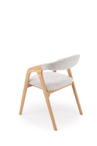 SCAUN DINING STIL BUENO, GRI DESCHIS/STEJAR, 52x62x72 cm, CONFECTIONAT DIN LEMN SI TAPITERIE DIN STOFA, STIL MODERN - Img 4