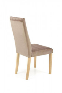 SCAUN DINING STIL DIEGO 3, BEJ MONOLITH 09/STEJAR, CU TAPITERIE DIN CATIFEA SI PICIOARE DIN LEMN MASIV, STIL CLASIC - Img 4