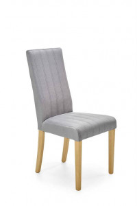 SCAUN DINING STIL DIEGO 3, GRI MONOLITH 85/STEJAR, CU TAPITERIE DIN CATIFEA SI PICIOARE DIN LEMN MASIV, STIL CLASIC