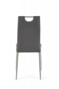SCAUN DINING STIL K202, GRI/CROM, CU TAPITERIE DIN PIELE ECOLOGICA SI PICIOARE DIN METAL, STIL MODERN - Img 4