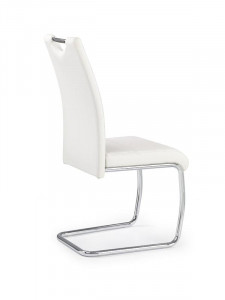 SCAUN DINING STIL K211, ALB/CROM, CU TAPITERIE DIN PIELE ECOLOGICA SI PICIOARE DIN METAL, STIL MODERN - Img 2