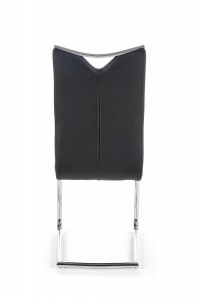 SCAUN DINING STIL K224, NEGRU/CROM, CU TAPITERIE DIN PIELE ECOLOGICA SI PICIOARE DIN METAL, STIL MODERN - Img 3
