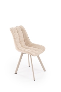 SCAUN DINING STIL K332, BEJ 28/CASMIR, CU TAPITERIE DIN TEXTIL SI PICIOARE DIN METAL, STIL MODERN - Img 5
