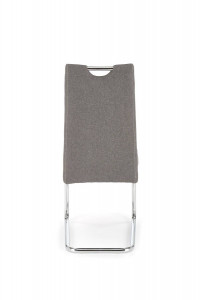 SCAUN DINING STIL K349, GRI/CROM, CU TAPITERIE DIN STOFA SI PICIOARE DIN METAL, STIL MODERN - Img 8