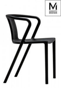 SCAUN DINING/TERASA AIR, NEGRU MAT, DIN POLIPROPILENA, STIL MODERN