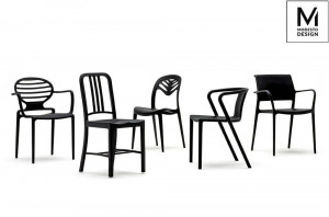 SCAUN DINING/TERASA AIR, NEGRU MAT, DIN POLIPROPILENA, STIL MODERN - Img 6