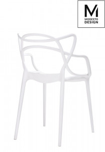 SCAUN DINING/TERASA HILO, ALB, DIN POLIPROPILENA, STIL MODERN - Img 2