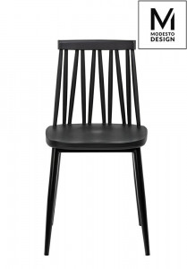 SCAUN DINING/TERASA TRAK, NEGRU, DIN POLIPROPILENA SI METAL, STIL MODERN - Img 3