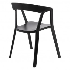 SCAUN DINING/TERASA VIBIA, NEGRU, DIN POLIPROPILENA, STIL MODERN - Img 4