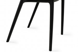 SCAUN DINING/TERASA VINCENT, ALB/NEGRU, DIN POLIPROPILENA, STIL MODERN