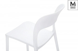 SCAUN DINING/TERASA ZING, ALB, DIN POLIPROPILENA, STIL MODERN - Img 3
