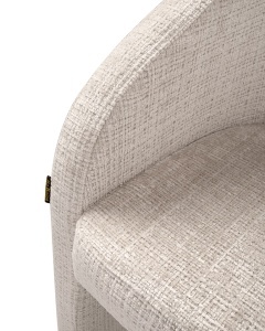 SCAUN ELEGANT SHELLY BEJ, CONFECTIONAT DIN METAL SI TEXTIL, STIL MODERN - Img 4