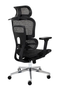 SCAUN ERGONOMIC, DE BIROU, ERGO XCLUSIVE NEGRU, CU TAPITERIE DIN TEXTIL, STIL MODERN - Img 2