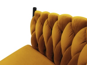 SCAUN EXCLUSIVIST SHIRLEY GALBEN, TAPITERIE DIN CATIFEA SI NEGRU, STIL MODERN, ARTIM GROUP SELECTION - Img 3