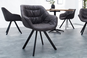 SCAUN GRI ANTIC PENTRU BIROURI/SALI DE CONFERINTA DUTCH COMFORT, DESIGN MODERN ERGONOMIC - Img 1