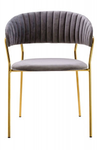 SCAUN GRI DESCHIS/AURIU DIN CATIFEA MARGO STIL MODERN - Img 5
