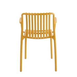 SCAUN PENTRU EXTERIOR/INTERIOR STRIPS ARM, GALBEN, DIN POLIPROPILENA, STIL MODERN MINIMALIST - Img 4