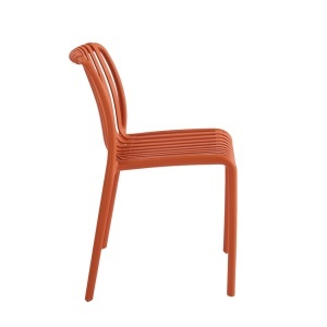 SCAUN PENTRU EXTERIOR/INTERIOR STRIPS, PORTOCALIU, DIN POLIPROPILENA, STIL MODERN MINIMALIST - Img 2