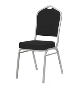 SCAUN PENTRU SALA EVENIMENE/CONFERINTA, NEGRU/CROM, DIN OTEL SI SPUMA POLIURETANICA, ARTIM GROUP SELECTION - Img 1