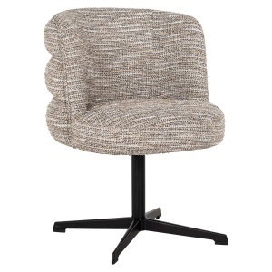 SCAUN PIVOTANT ALEXANDER JONES BEIGE COCO, 212322, CONFECTIONAT DIN POLIESTER, METAL, LEMN SI SPUMA, BEJ, STIL MODERN - Img 2