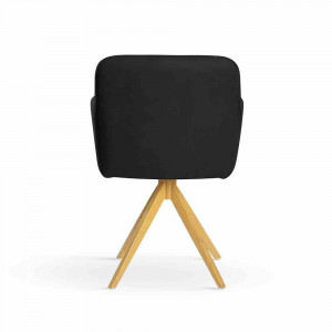 SCAUN PIVOTANT MAKSIMA 2, NEGRU/STEJAR, STIL MODERN - Img 4