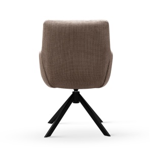 SCAUN ROTATIV MIRAGE TRUFA/NEGRU/VAGAR052, TAPITERIE DIN TEXTIL, SPUMA, ARCURI SI METAL, STIL MODERN - Img 3