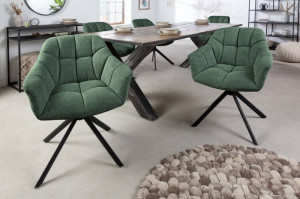 SCAUN ROTATIV, PAPILLON, TEXTIL VERDE INCHIS, STIL RETRO, ARTIM GROUP SELECTION - Img 3