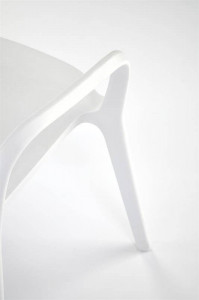 SCAUN TERASA K491, ALB, DIN POLIPROPILENA , STIL MODERN, SUPRAPOZABIL - Img 2