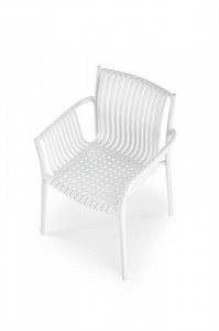 SCAUN TERASA K492, ALB, DIN POLIPROPILENA , STIL MODERN, SUPRAPOZABIL - Img 3