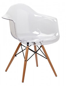 SCAUN TRANSPARENT DSP ICE WOOD STIL MODERN - Img 1