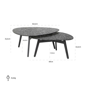 SET 2 MASUTE DE CAFEA RILEY, 211888, CONFECTIONATA DIN STICLA SI METAL, CULOAREA MARO INCHIS, STIL MODERN - Img 6