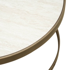 SET 2 MASUTE DE CAFEA TIVOLI, 213067, CONFECTIONATE DIN METAL SI CERAMICA, AURI/ALB, STIL MODERN - Img 5