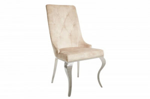 SET 2 SCAUNE BEIGE, BAROC, CATIFEA SI SUPORT DIN METAL, STIL CLASIC, ARTIM GROUP SELECTION