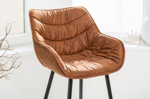 SET 2 SCAUNE DE BAR, DUTCH COMFORT, DE CULOARE MARO ANTIC, DESIGN RETRO - Img 4
