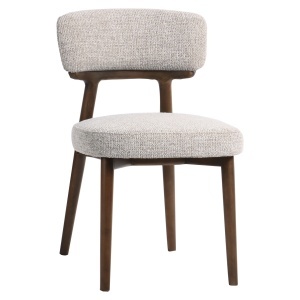 SET 2 SCAUNE DINING, BASKER, REALIZAT DIN LEMN SI TEXTIL IGNIFUG, CULOARE MARO/BEJ, DESIGN DEOSEBIT, RICHMOND INTERIORS - Img 2