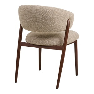 SET 2 SCAUNE DINING CAVI, REALIZAT DIN METAL, FURNIR SI TEXTIL, CULOARE NATUR/MARO, HOUSE NORDIC - Img 5