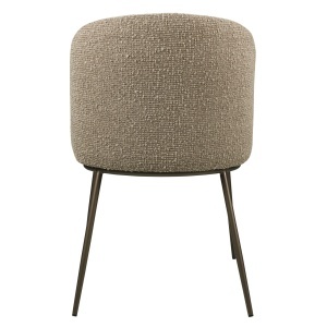 SET 2 SCAUNE DINING, ELVI, REALIZAT DIN METAL SI TEXTIL IGNIFUG, CULOARE CAPPUCCINO, DESIGN DEOSEBIT, RICHMOND INTERIORS - Img 3