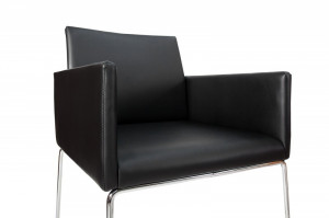 SET 2 SCAUNE NEGRU ANTRACIT LIVORNO 37846 - DESIGN VINTAGE - Img 6