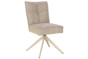 SET 2 SCAUNE ROTATIVE 360 GRADE, LUGANO, REALIZAT DIN METAL SI TEXTIL CHENILLE, CULOARE BEJ TAUPE