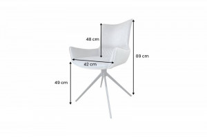 SET 2 SCAUNE ROTATIVE, ALPINE, GRI DESCHIS/GRI/NEGRU, MODEL DEOSEBIT, ARTIM GROUP SELECTION - Img 7