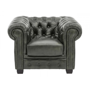 SET 3 BUCATI, CANAPELE DE LUX CHESTERFIELD, DIN PIELE NATURALA, CULOARE VERDE, ARTIM SELECTION - Img 3